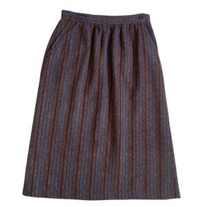 vintage oscar de la renta tweed wool midi skirt size 5